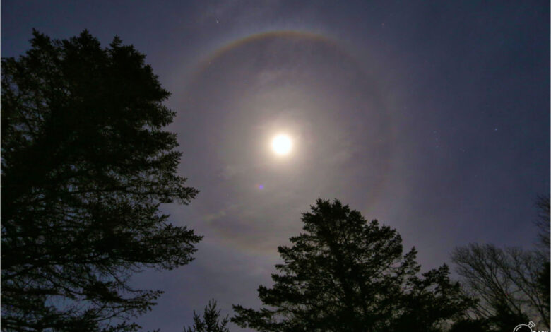 the large circle around the moon