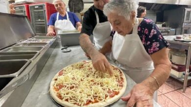 A 99-year-old Canada woman making pizzas.