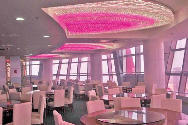 The first revolving restaurant opening at lotus tower