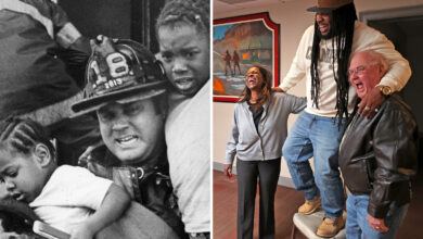 Man reunites with firefighter who saved him 45 years ago