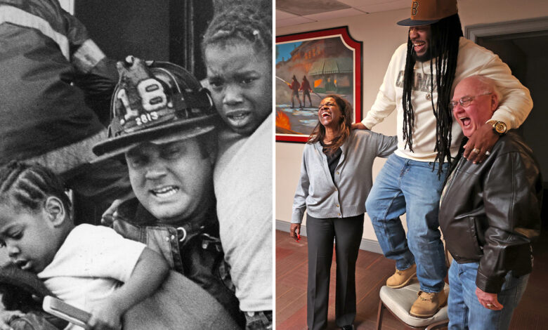 Man reunites with firefighter who saved him 45 years ago