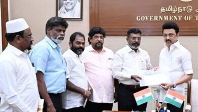 Thirumavalavan gave Rs 10 lakh as storm relief fund to the Chief Minister