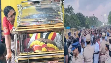 Vijayakanth's funeral procession begins