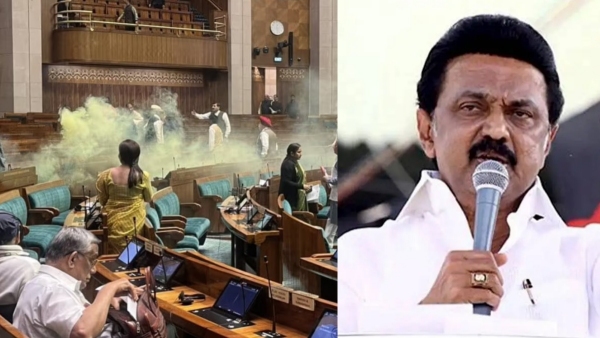 Chief Minister Stalin condemns for Parliament smoke bomb incident