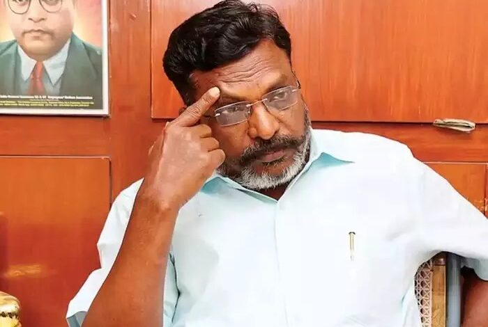 Thirumavalavan caught in Chennai flood