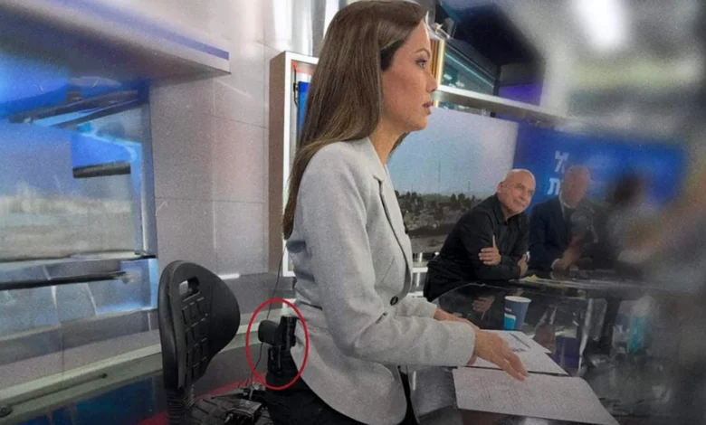 Israeli news anchor appeared live with a gun