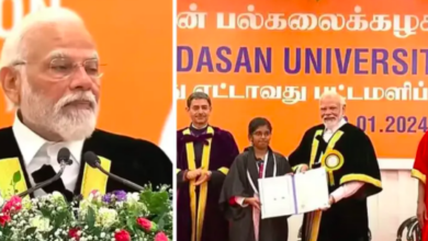 Prime Minister Narendra Modi conferred the degrees at the Bharathidasan University convocation ceremony