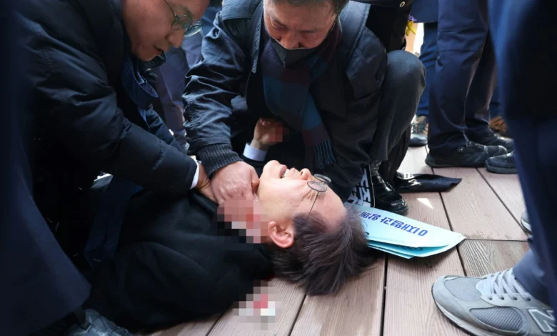 South Korean opposition leader stabbed