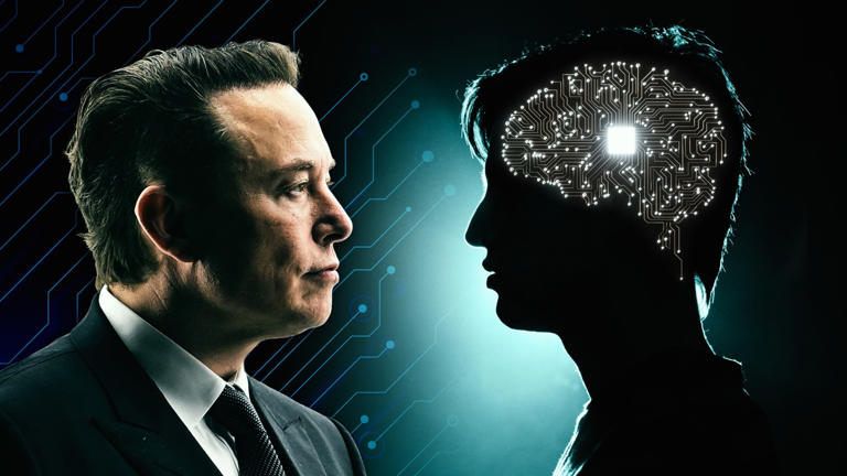 elon Musk's Neuralink, which put an implant into a human brain